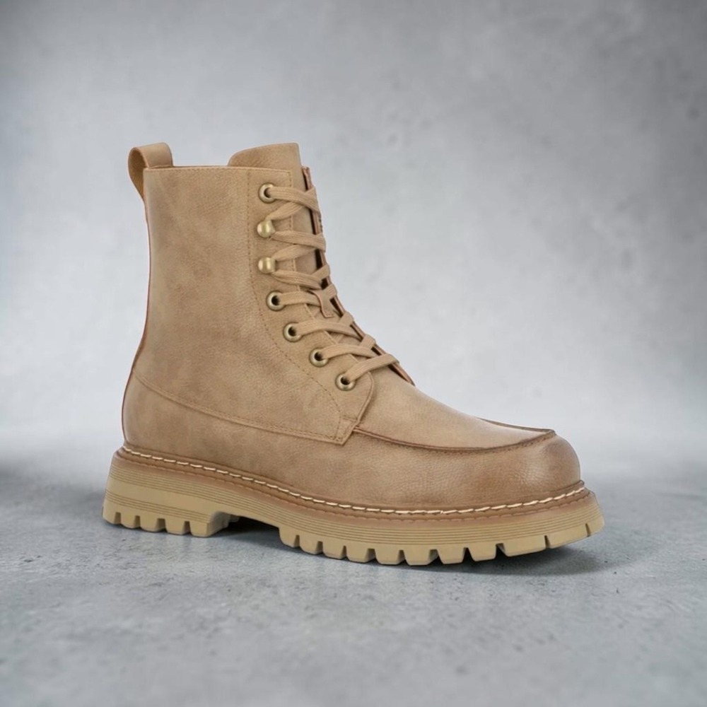 Madden NYC M-McCoy Men's Combat Utility Boots Taupe Size 12 New NWT